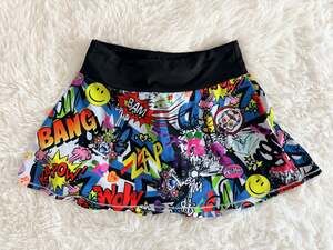 Queen of the Court Comic Pop Art Athletic Skirt Size XS
